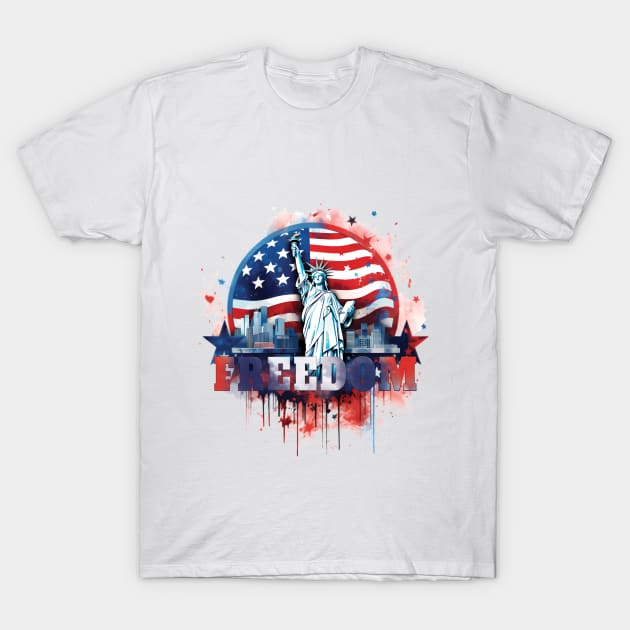 USA Freedom T-Shirt by Tiessina Designs